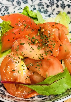 シンプルな●くたっとトマトソースのサラダ-レシピのメイン写真