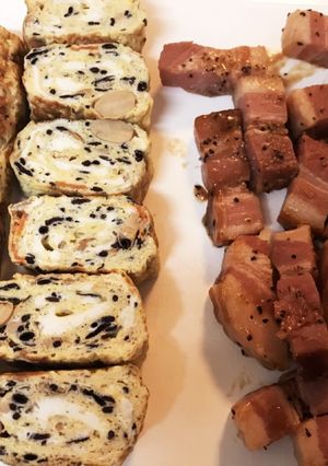弁当作り置き ひじき入り卵焼き、ベーコン-レシピのメイン写真