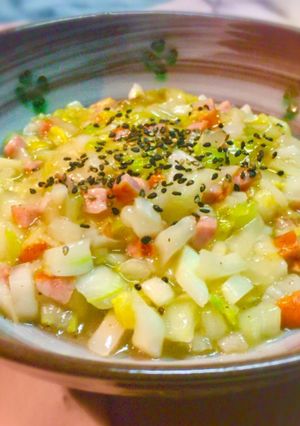 No2252白菜ウインナ刻みトロ炒め-レシピのメイン写真