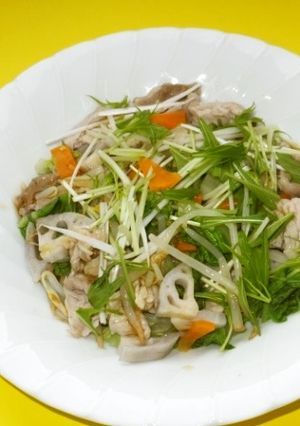 1/2日分の野菜と茹で豚のあんかけ-レシピのメイン写真