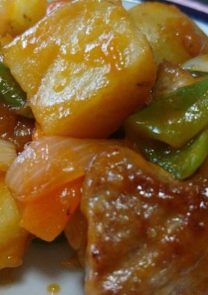 お腹いっぱいじゃがいも酢豚-レシピのメイン写真
