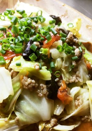 キャベツの甘辛(^^)トマトそぼろ-レシピのメイン写真