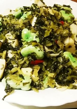 空豆と高菜のピリ辛炒め-レシピのメイン写真