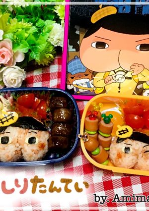 キャラ弁 ☆おしり探偵(おしりたんてい)-レシピのメイン写真