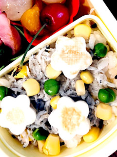 簡単にきれい可愛く♡しらすのっけ弁当-レシピのメイン写真
