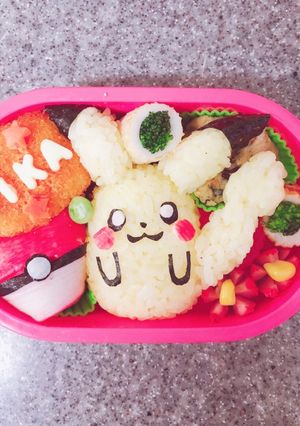 ポケモン ピカチュウ キャラ弁 デコ弁-レシピのメイン写真