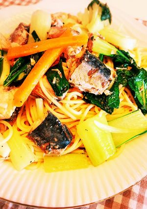 サバ缶★お一人様簡単パスタ-レシピのメイン写真