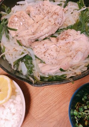 フライパン10分鶏モモ蒸し鶏ヘルシー-レシピのメイン写真