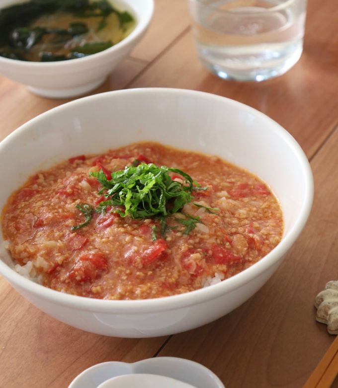 レンジで簡単♪トロッと旨辛 麻婆トマト丼-レシピのメイン写真