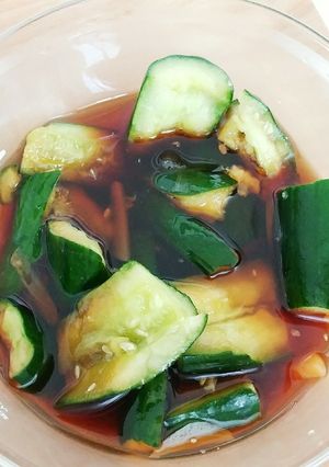 濃い味好きへ！にんにく醤油漬けきゅうり-レシピのメイン写真