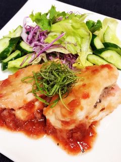 鶏胸肉の梅しそ♡はさみ焼き-レシピのメイン写真