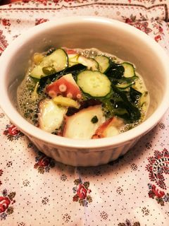 たことワカメとめかぶの酢の物-レシピのメイン写真