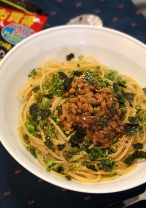 茹でて混ぜるだけ！ズボラ納豆パスタ-レシピのメイン写真