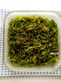 レンジで簡単!ピーマンの塩昆布生姜和え-レシピのメイン写真