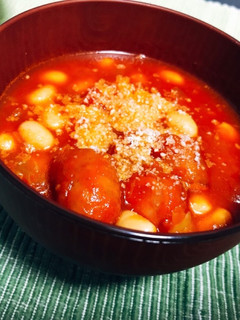 大豆たっぷり!食べるトマトスープ-レシピのメイン写真