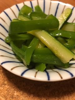 ズッキーニとピーマンの簡単おひたし-レシピのメイン写真