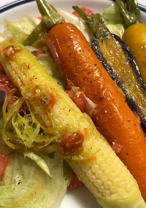 地元野菜(ヤングコーン)でワイルドサラダ-レシピのメイン写真