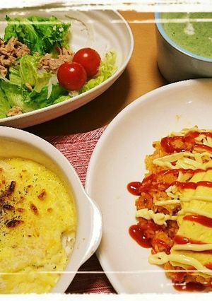 献立《メイン》チーズオムライス-レシピのメイン写真
