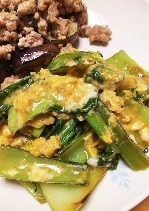 ちんげん菜のとろとろ卵炒め-レシピのメイン写真