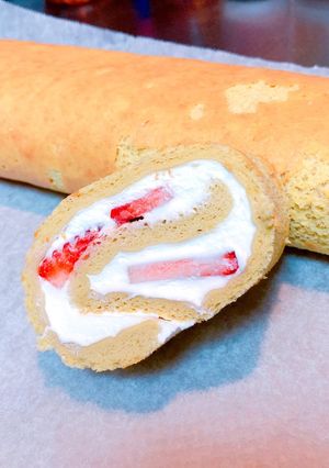 ふんわりロールケーキ-レシピのメイン写真