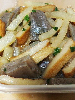 大根こんにゃくかく揚げの炒め煮-レシピのメイン写真