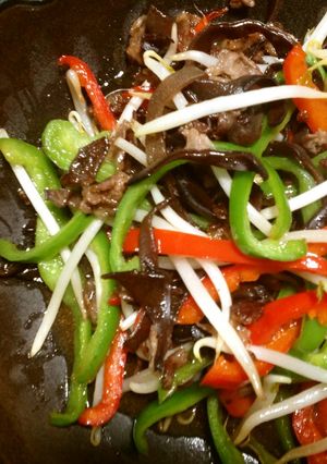 楽ちん中華風炒め☆牛肉ピーマンきくらげ-レシピのメイン写真
