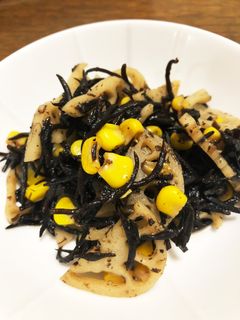 ひじきとレンコンのガーリック炒め-レシピのメイン写真