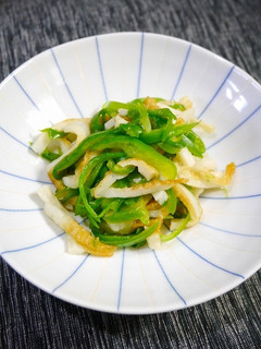 レンジで簡単!竹輪とピーマンの鶏がら和え-レシピのメイン写真