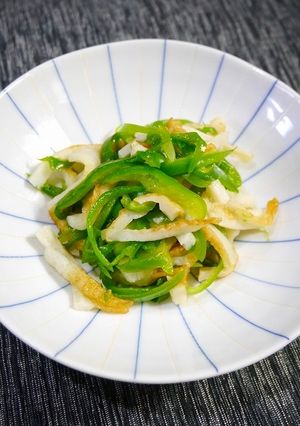 レンジで簡単！竹輪とピーマンの鶏がら和え-レシピのメイン写真