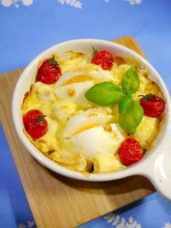 簡単!親子丼風☆ゆで卵チーズ焼き-レシピのメイン写真