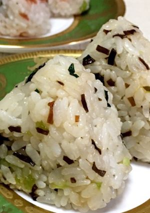 塩昆布とワサビのおにぎり-レシピのメイン写真