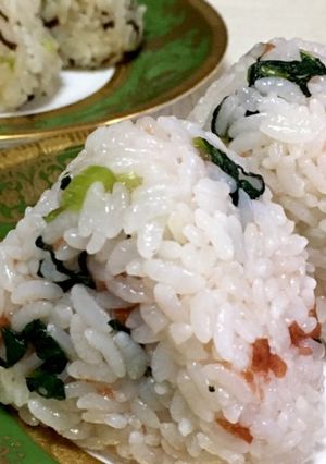 夏のお弁当に✩梅ワサビのおにぎり-レシピのメイン写真