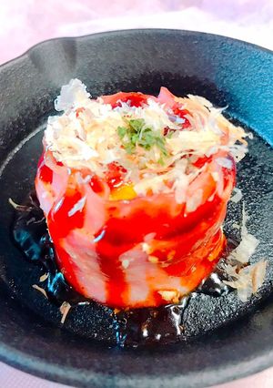 面白い〜？たこ焼きと卵のベーコン巻き-レシピのメイン写真