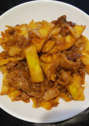淡竹と豚肉の甘味噌炒め-レシピのメイン写真