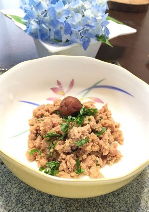 初夏の青じそ入り鶏そぼろ-レシピのメイン写真