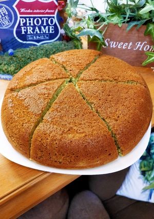 混ぜるだけ☆炊飯器deパンケーキ（青汁）-レシピのメイン写真