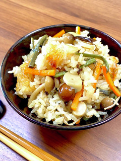 炊飯器で☆山菜おこわ風炊き込み混ぜご飯-レシピのメイン写真