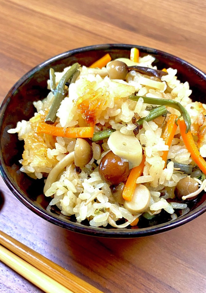 炊飯器で☆山菜おこわ風炊き込み混ぜご飯-レシピのメイン写真