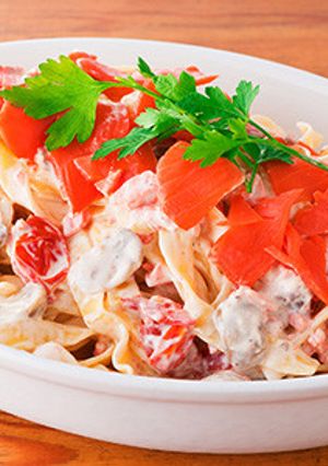 マスカルポーネとスモークサーモンのパスタ-レシピのメイン写真