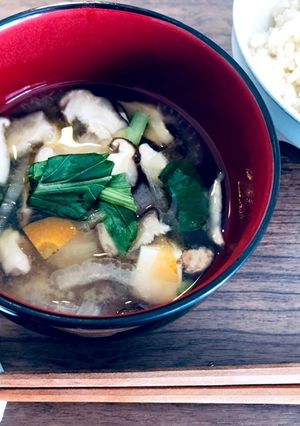 時短♡煮干し&椎茸の旨味たっぷりお味噌汁-レシピのメイン写真