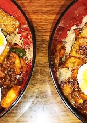 山芋と挽き肉のスタミナ丼-レシピのメイン写真