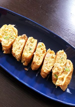 卵大量消費！ネギ入り卵焼き-レシピのメイン写真