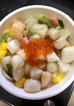 小柱ちょい足しシーフードヌードル-レシピのメイン写真