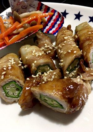 オクラの豚肉巻き-レシピのメイン写真
