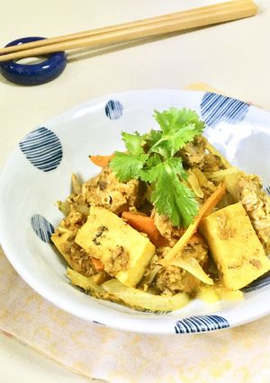 レンジで♪サバ缶と高野豆腐のカレー煮-レシピのメイン写真