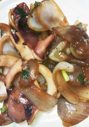 いかと玉葱の甘辛キムチ炒め-レシピのメイン写真