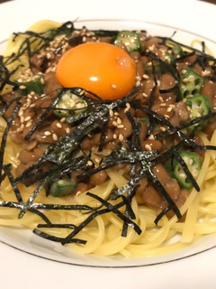 オクラ納豆パスタ-レシピのメイン写真
