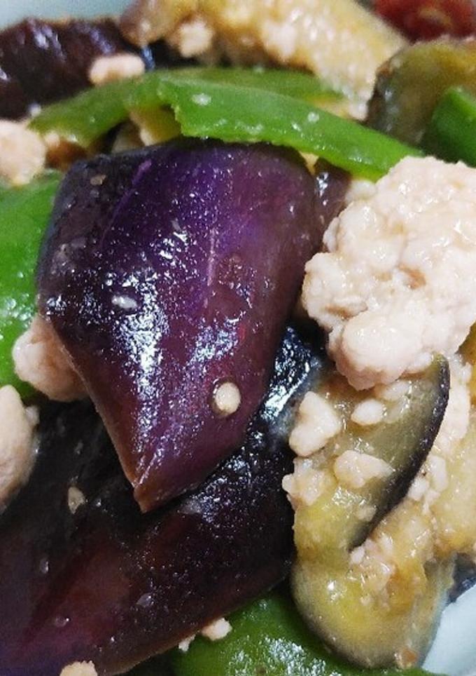 簡単おかず♡茄子とひき肉の胡麻味噌炒め-レシピのメイン写真