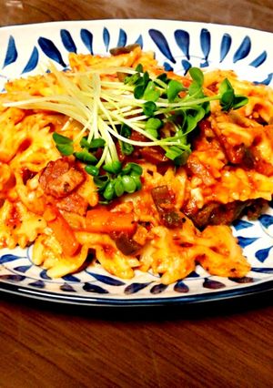 トマトジュースペンネ-レシピのメイン写真