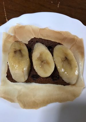 コストコチョコチップマフィンのバナナ乗せ-レシピのメイン写真